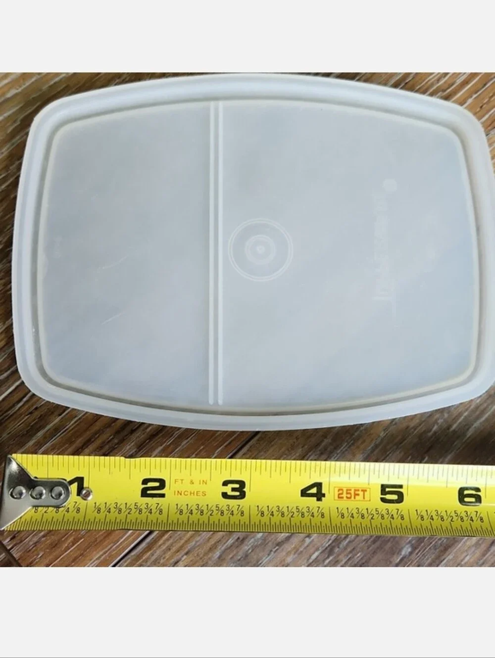 Vintage Tupperware Slim Deli Divided Lunch Container Sand Tan Muted Yellow